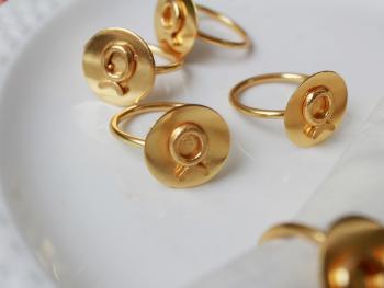 TAURUS Zodiac Brass Napkin Ring- Set of 4 (20 April - 20 May)