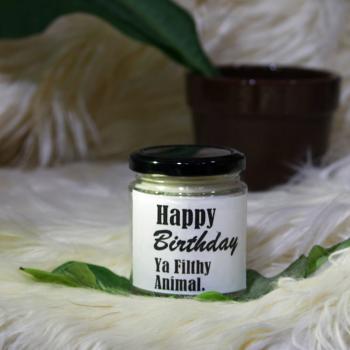 Happy Birthday- MESSAGE PERSONALIZED SOY AROMA CANDLE