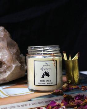 Aquarius Zodiac Black or Rose Gold plated Unique trait charm  Aroma Soy Candle