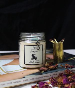 Capricorn Zodiac Black or Rose Gold plated Responsible trait charm Aroma Soy Candle